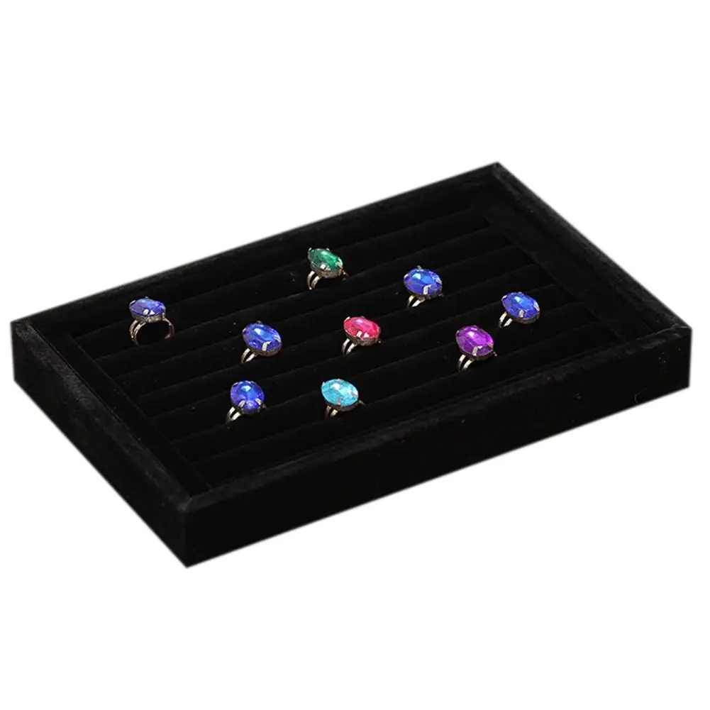 1 шт. бархатная круглая тарелка органайзер для сережек витрина ювелирных изделий