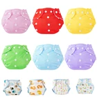Новинка, 1 шт., Регулируемые Многоразовые Детские тренировочные штаны, детские моющиеся тканевые подгузники для мальчиков и девочек, детские однотонные подгузники, оптовая продажа