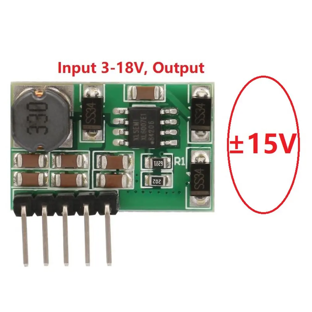 

3-18 в до ± 15 в Boost модуль ADC DAC ЖК-источник питания сварочный положительный и отрицательный двойной выход Boost модуль преобразователя