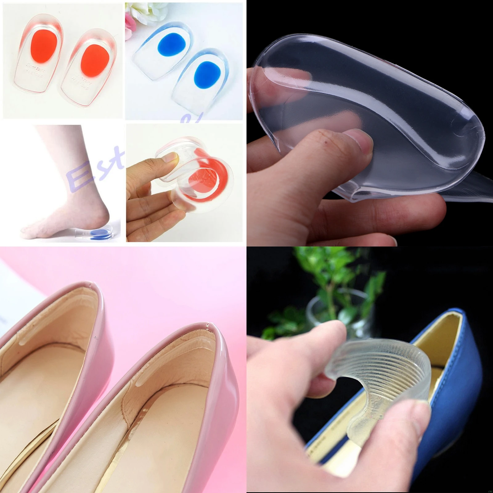 Силиконовая гелевая Мягкая Т образная наклейка пятки износостойкая