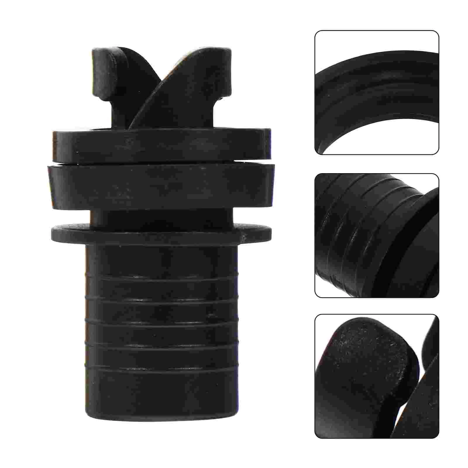 

1Pc Inflatable Boat Connector Pump Adaptor Standard Boat Accessories (Black)