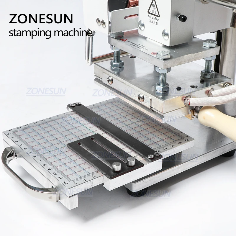 

ZONESUN ZS-110 Stamping Machine Digital Hot Foil Hand Held Aluminum Iron Plate Brass Mold Leather Paper Plastic Bronzing Tool