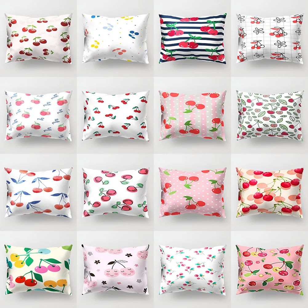 Милый рисунок вишни прямоугольник бросок наволочка домашний Декор автомобиля |