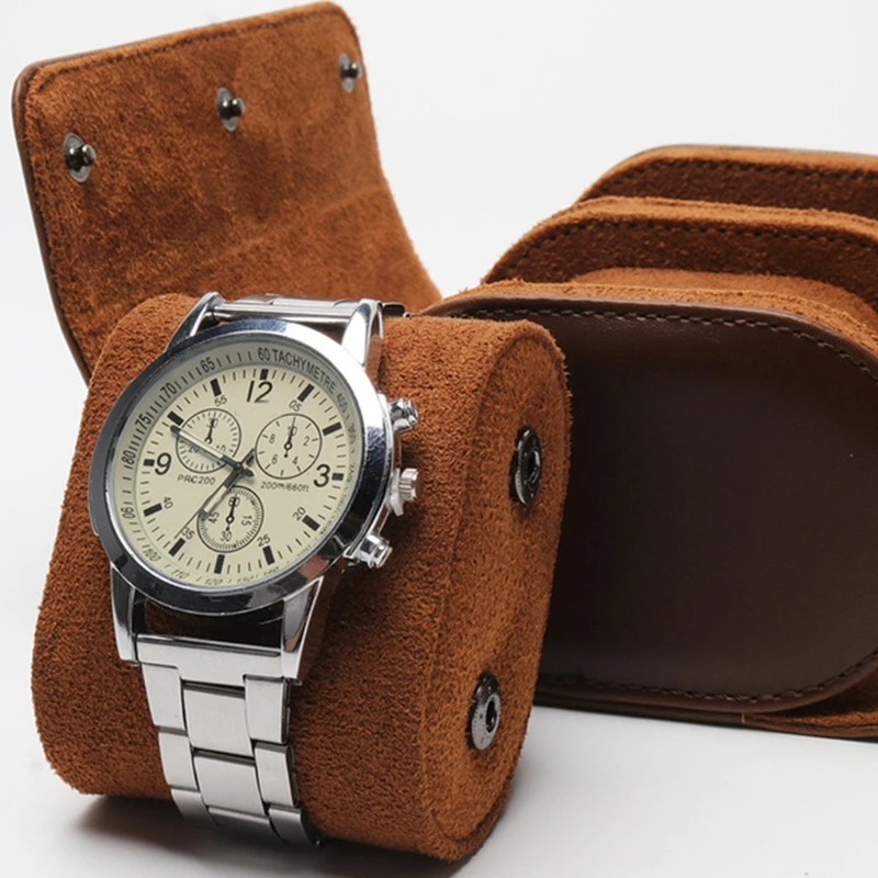 

2021 2Slot Travel Watch Case Wristwatch Organizer Watch Accessories Made by Leather for Wristwatch Jewelry Display Waterproof