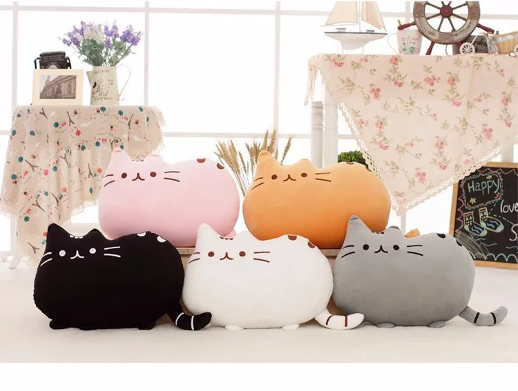 Kawaii кошка подушка с молнией только кожа без PP Хлопок бисквиты плюшевые животные куклы игрушки большой наволочка Peluche подарок