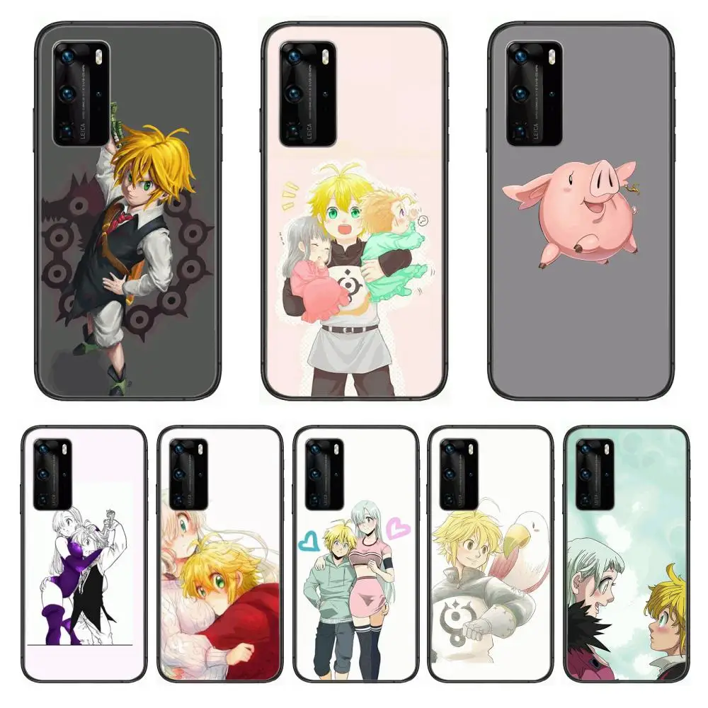 

The Seven Deadly Sins style Phone Case For Huawei P 40 30 20 10 9 8 Lite E Pro Plus Black Etui Coque Painting Hoesjes comic fas