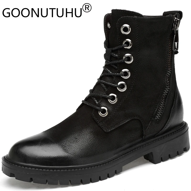 Ботинки мужские из натуральной кожи Тактическая Военная Повседневная обувь