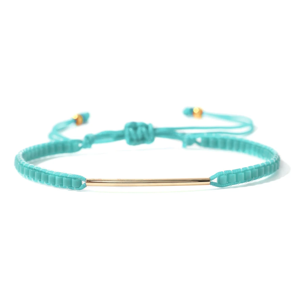 Rttooas синий мини Miyuki бисерные браслеты для женщин Pulseras Mujer Moda 2020 браслет ручной