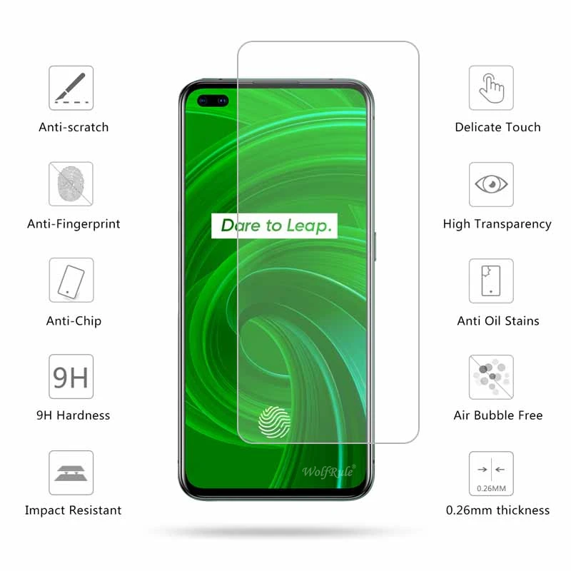 2 piezas de vidrio para OPPO Realme X50 Pro 5G vidrio templado para Realme X50 Pro vidrio protector para Realme X50 6 i 5 Pro XT X2 C11 C15-2