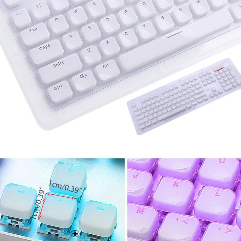 Low Profile Keycap Set for Cherry MX Backlit Mechanical Keyboard Crystal Edge Design with Key Puller Removal Tool | Компьютеры и офис