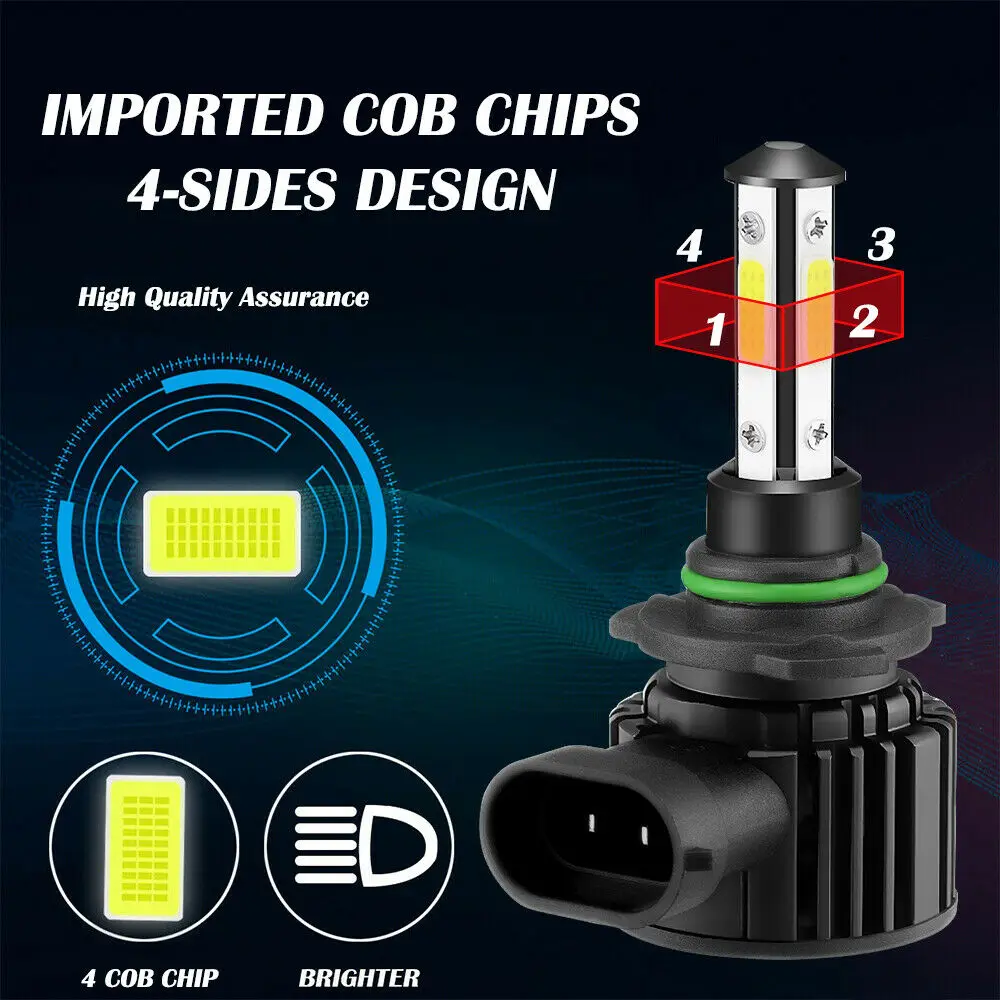 PANDUK 14000LM 4 стороны H7 светодиодный головной светильник H1 Turbo H4 9005 HB3 9006 HB4 H8 H11 лампы