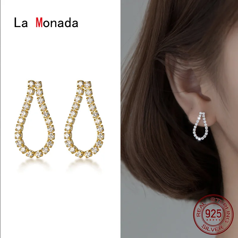 

La Monada Fashion Women's Earrings Silver 925 Ear Piercing 925 Silver Earrings For Women Waterdrop Silver Stud Earrings Small