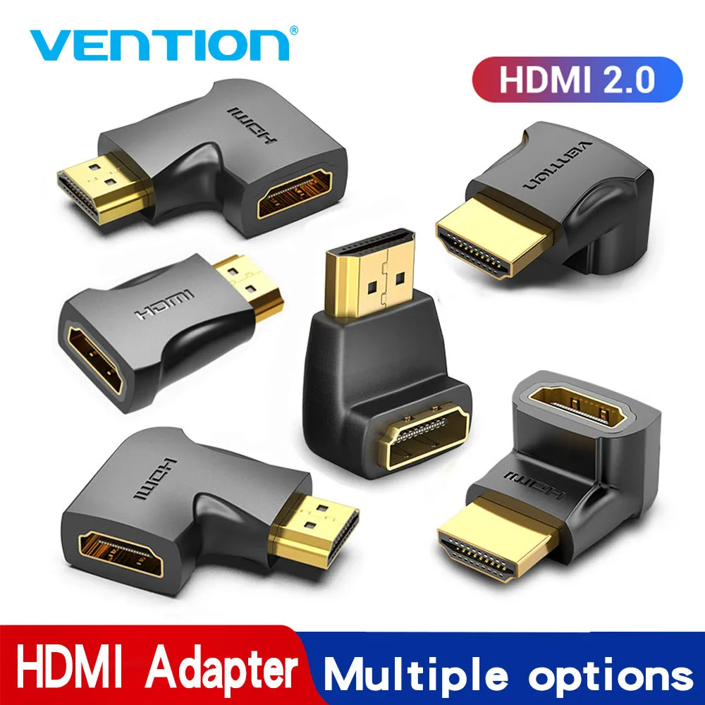 Адаптер переходник Vention HDMI адаптер 270 прямоугольный разъем (под углом 90 градусов)