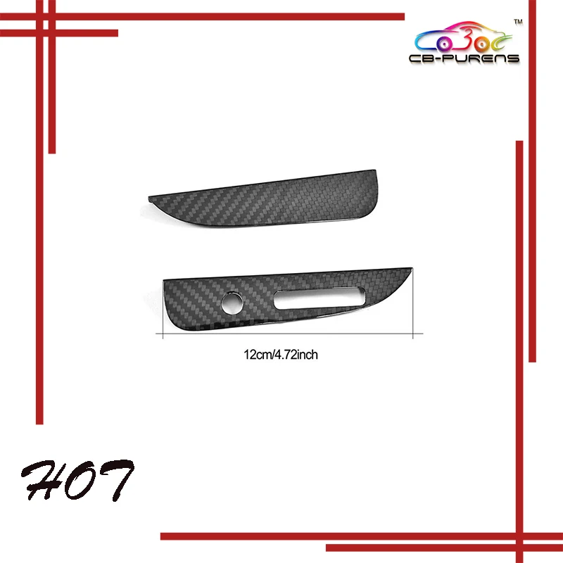 

Add On Style Real Dry Carbon Fiber Gloss Black Gear Shift Board Trim For Ford Mustang 2015-2018 Left Hand Drive Version 2 Pcs