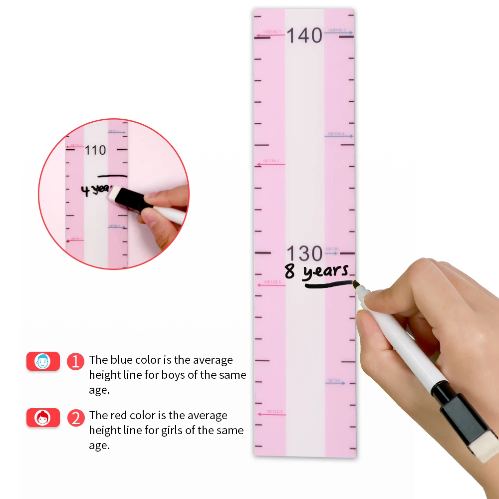 Графика роста для детей съемная линейка измерения высоты ребенка настенная