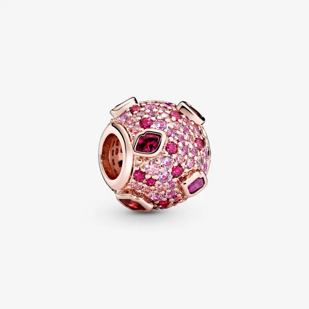 

2020 New Valentine's Series 100% 925 Silver Beads Fashion Kiss Pave Charm fit Original Pandora Bracelets Women DIY Jewelry