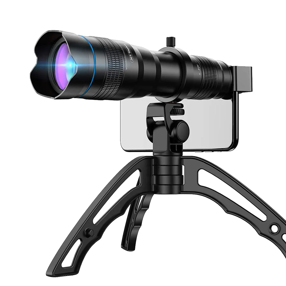 

Portable Photography Smart Phone With Tripod 36x HD High Power Camping Travel Telephoto Lens Kit Easy Install Concert Adjustable