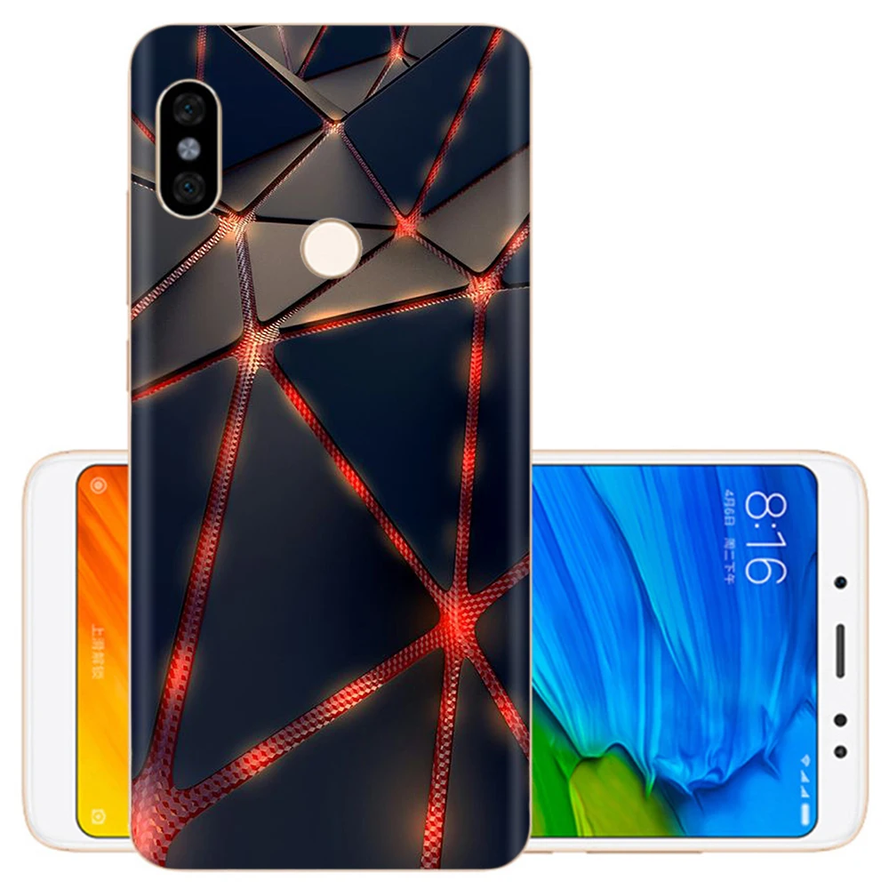 Silicone Case for Xiaomi Redmi Note 5 Print Cute Flower Cover for Redmi Note5 Soft TPU Cover for Xiomi Redmi Note 5 Pro Fundas