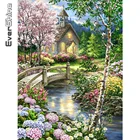 Evershine 5D Вышивка дом стразами Бриллиантовая живопись с деревом, вышивка крестиком, Новое поступление, весеннее украшение