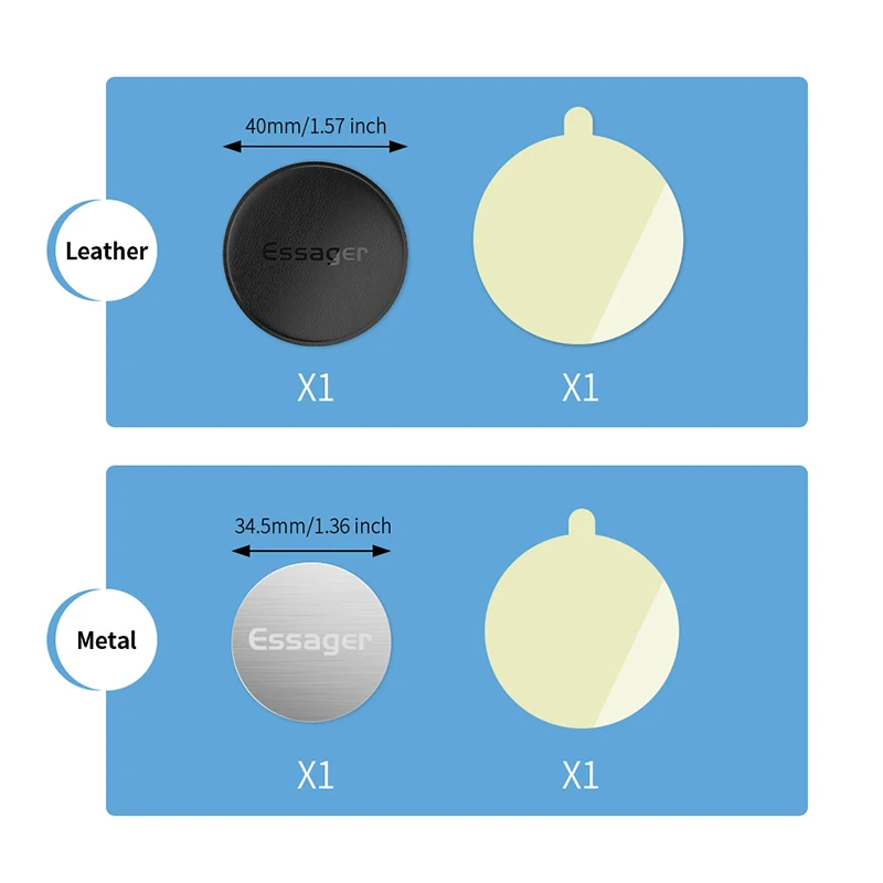 Магнитный держатель для телефона Essager автомобильная металлическая пластина