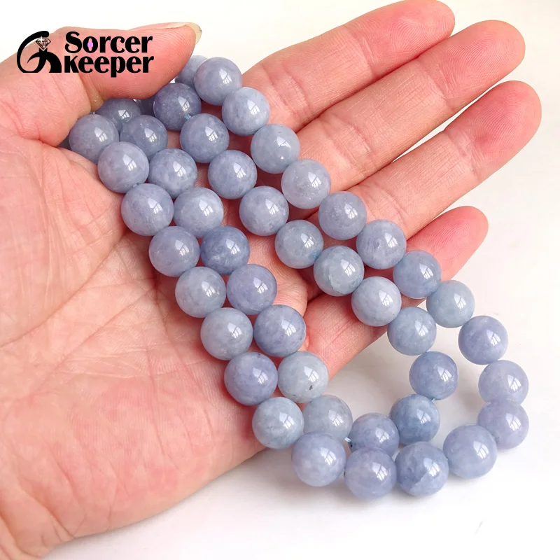 8 мм 10 круглый синий натуральный камень кристалл свободные бусины нить 15 &quotдля