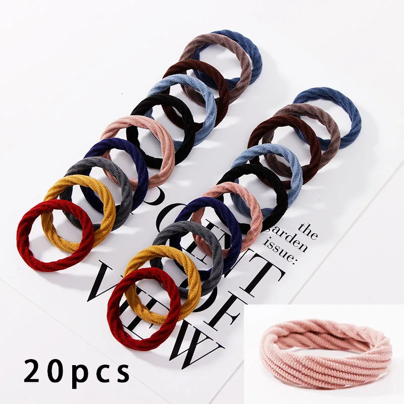 1 упаковка = 10/20 шт. Для женщин Однотонные эластичные резинки для волос аксессуары для волос для девочек хвост держатель резинки повязки для волос Scrunchies