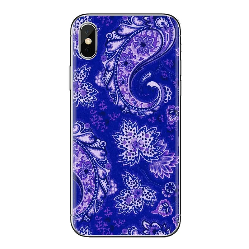 Фиолетовый цветок Пейсли Мандала хна для iPod Touch Apple iPhone 4 4s 5 5S SE 5C 6 6S 7 8 X XR XS Plus MAX