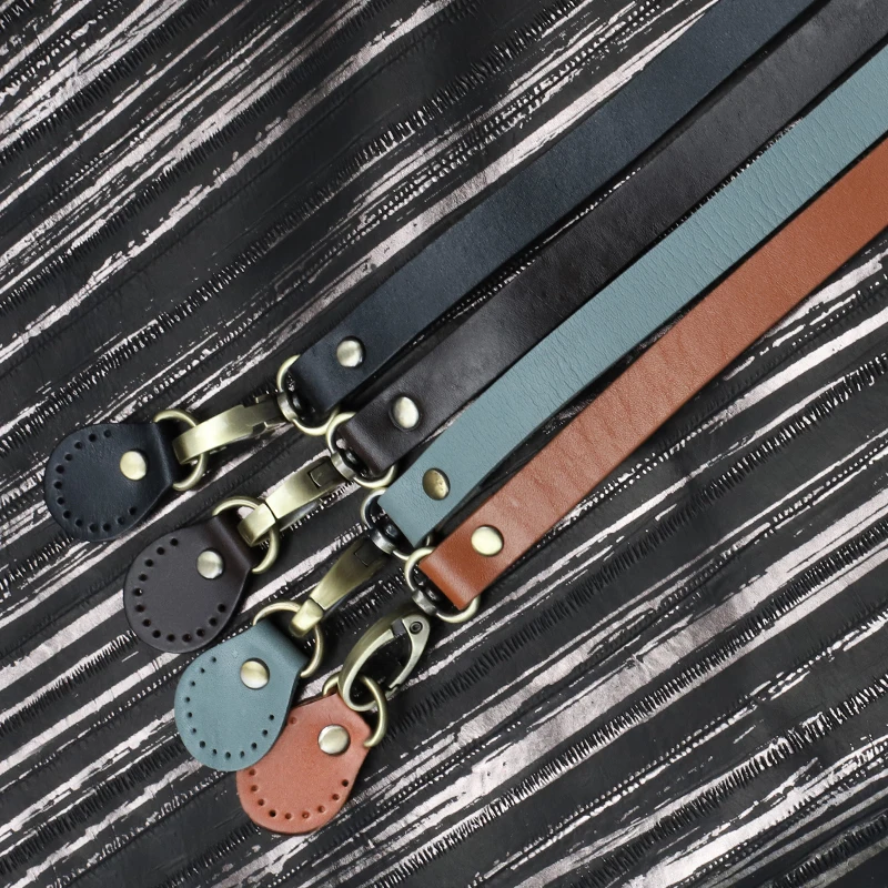 120cm Bags Strap Detachable Handle Real Cowhide Replacement for Women Girls  Shoulder Bag Accessories Adjustable Strap Belt Gray