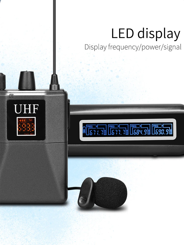 Беспроводной петличный микрофон TKL 4 канальный DSLR с функцией записи видео для