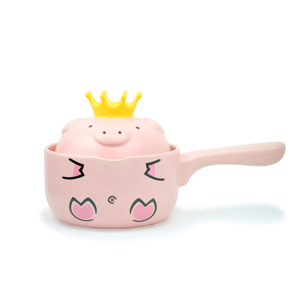 Милая Розовая Свинья мультфильм кастрюля молоко для приготовления пищи