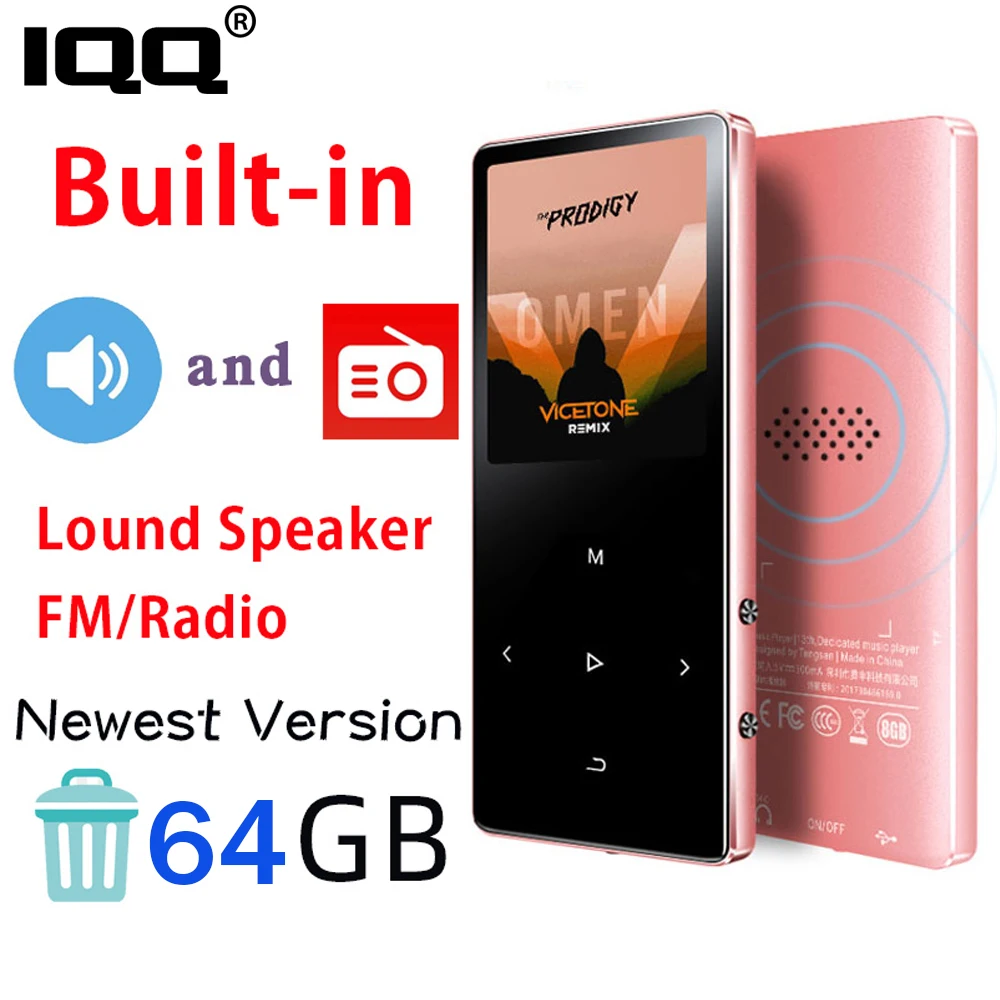 IQQ X2 Support Bluetooth 4.2 Lossless MP3 Player 40GB HiFi Portable Audio Walkman With FM Radio EBook Voice Recorder