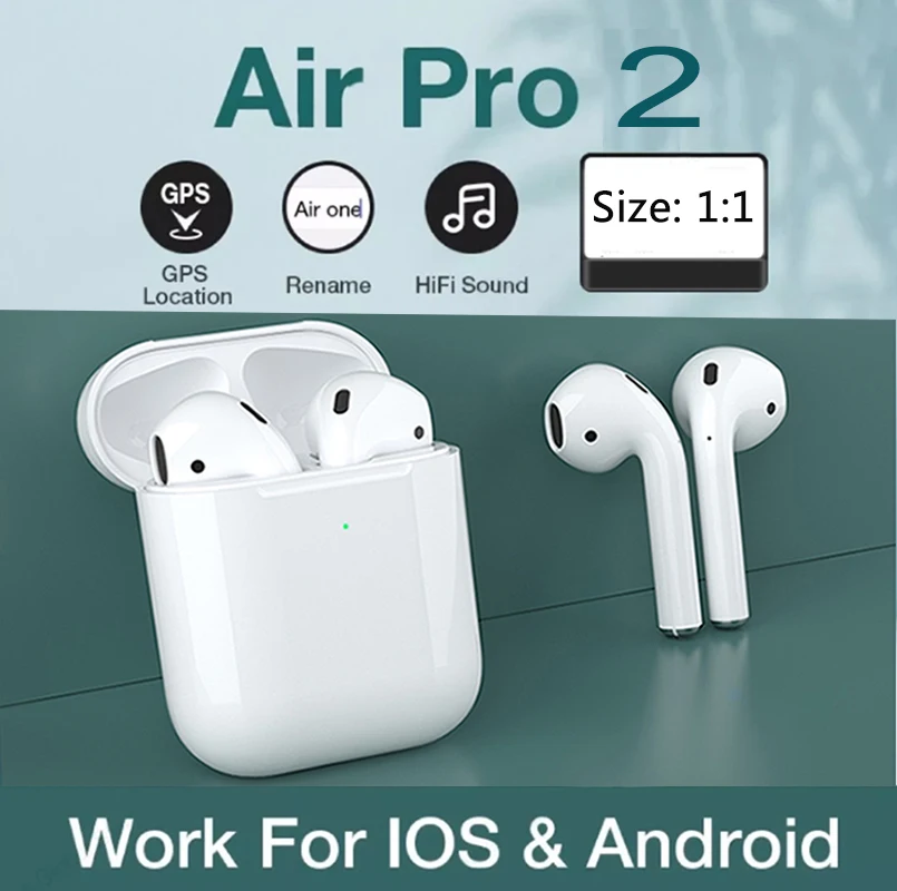 Беспроводные Bluetooth наушники с сенсорным управлением для airpods 2 спортивные Huawei Iphone