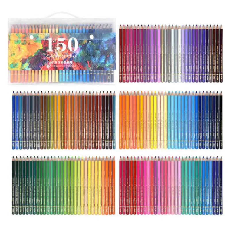 

48-180color Professional Oil Color Pencils Wooden Colored Pencils Watercolor Pen For School Draw Sketch Art Supplies Stationery