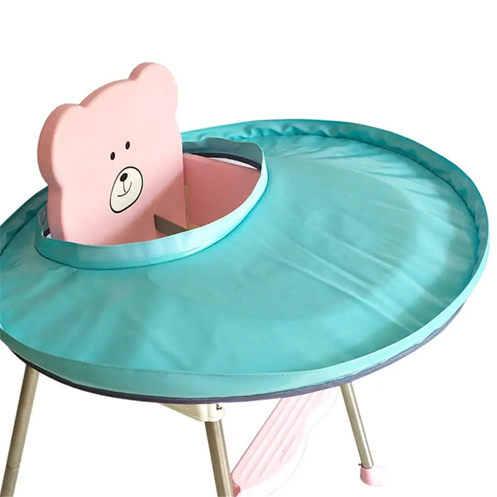 

Children's Placemat Solid Color Children Placemat Green Fabric Baby Dining Tray Anti-Cloth Stains