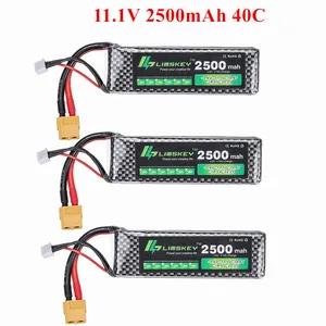 Аккумулятор 3 шт.лот 3S 11,1 В 2500 мАч 40C LiPo, аккумуляторная батарея XT60TJSTEC5 для радиоуправляемых машинок, самолетов, вертолетов, 11,1 В