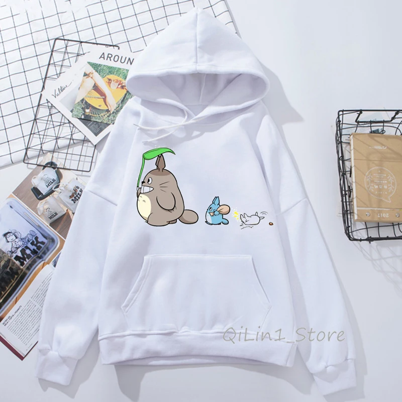 824103 M Totoro hoodies women Studio Ghibli Harajuku Kawaii Hoodie men Ullzang Cute Funny Anime Sweatshirts 90s Graphic Hoody unisex - Цвет: 824103 M