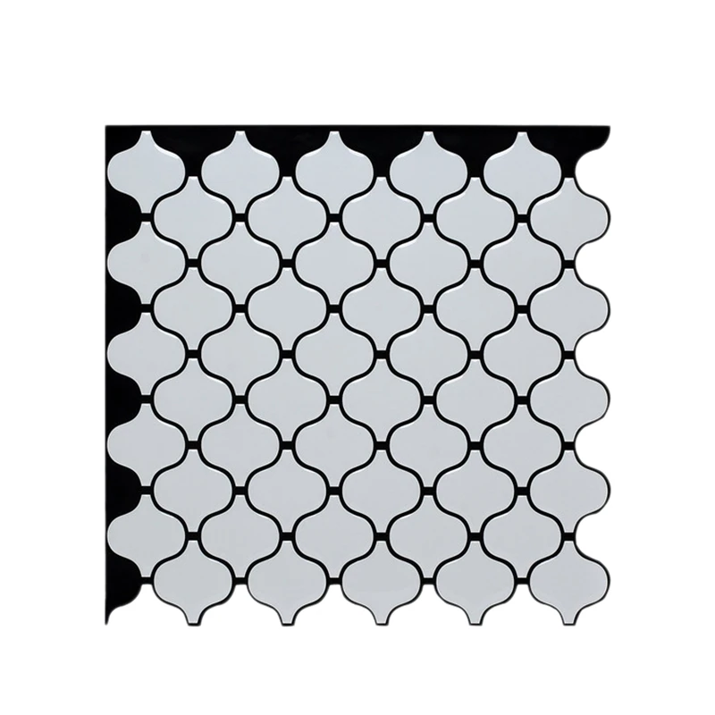 3D самоклеящаяся мозаичная настенная плитка наклейка белая арабика стильная