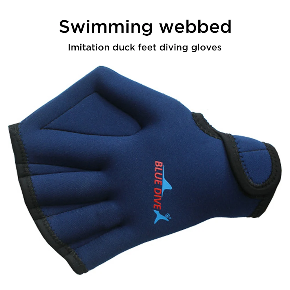 

1 Pair Webbed Swim Gloves Aquatic Gloves Aquatic Fitness Water Resistance Training for Men Women Adult Children