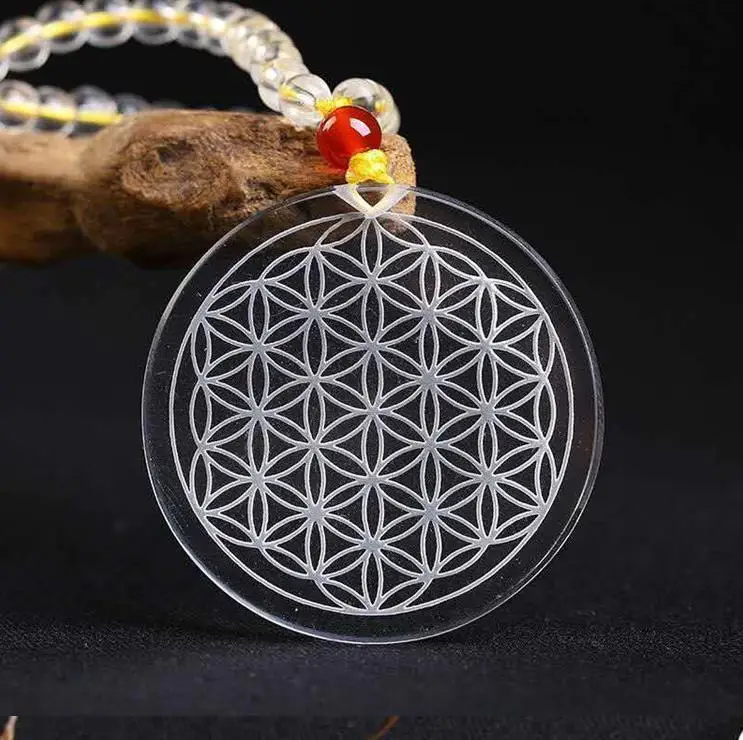 Натуральное белое Хрустальное украшение для ожерелья merkaba священный тотемный