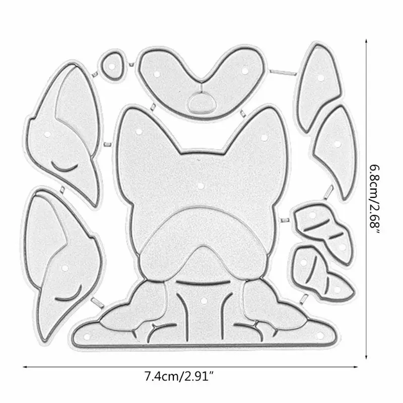Спальный собака металлический Трафаретный вырубной штамп Скрапбукинг Сделай