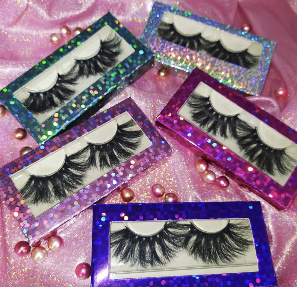 

wholesale 50/100pcs paper false eyelash packaging box lash boxes packaging custom logo faux cils 25mm mink eyelashes marble case