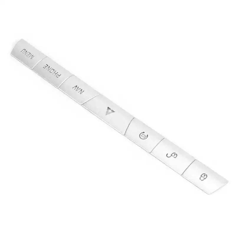 7Pcs Multimedia Panel Button Cover Sticker Silver Aluminium Alloy Fit for Jaguar XF 2012 2013 2014 2015 Automobiles - купить по