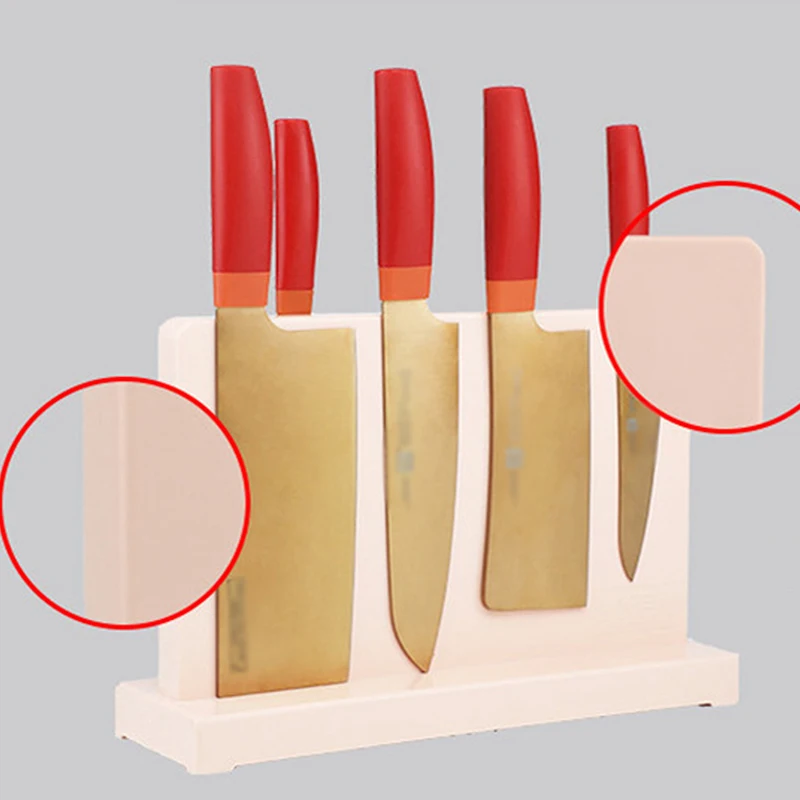 double side powerful magnet knife holder resin kitchen metal gadgets storage rack universal chef knife block magnetic tools free global shipping