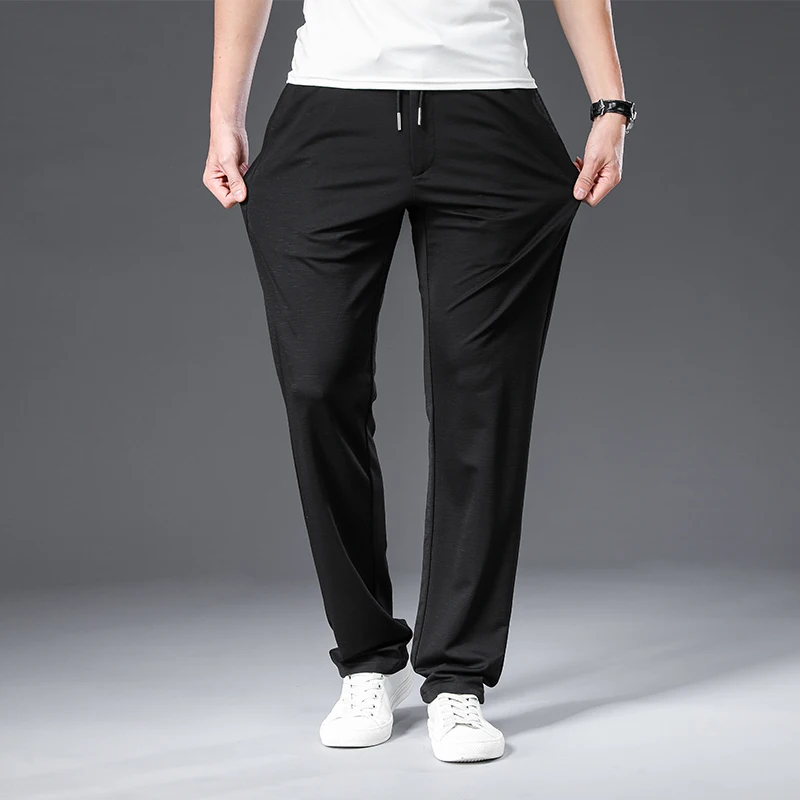 Бренд BROWON новинка весна лето мужские брюки эластичные повседневные негабаритные