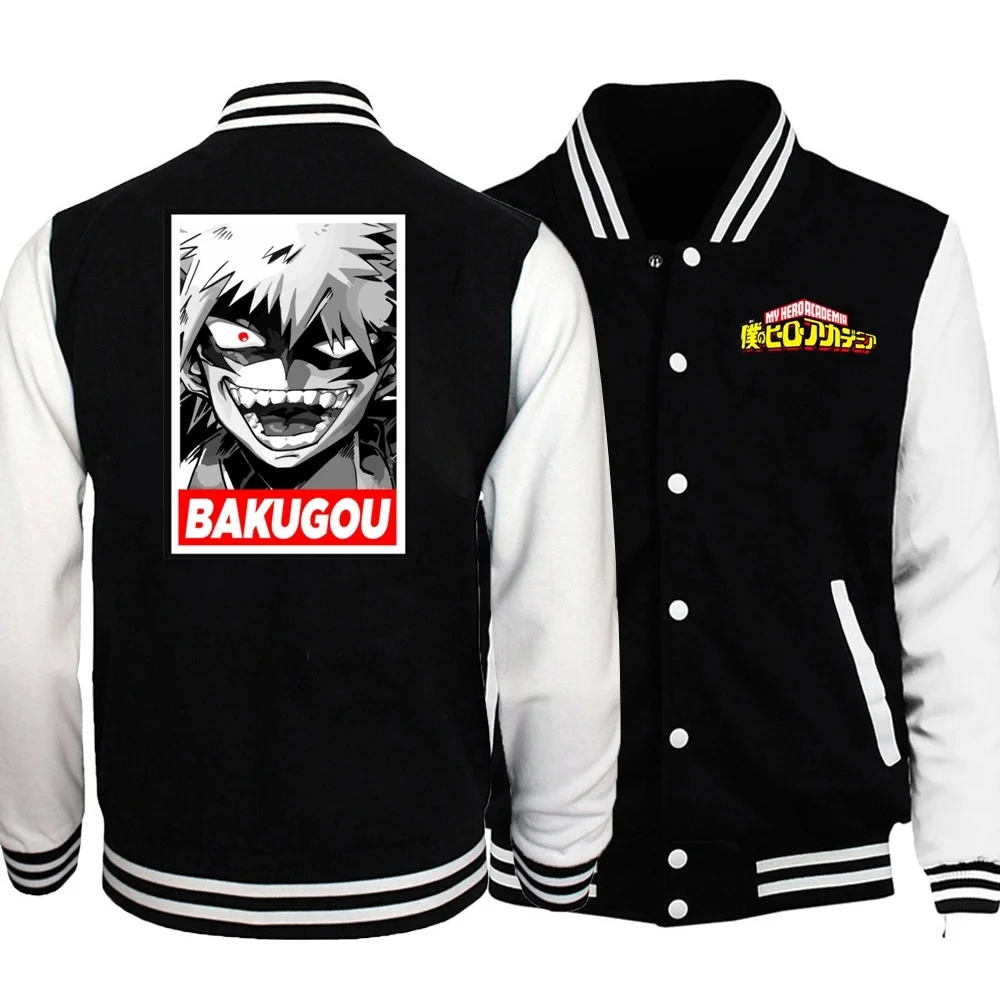 

Anime My Hero Academia Baseball Jacket Boys Girls Casual Sweatshirt Women Mens Hip Hop Jacket Coat Brand Clothes Men Coat Jacket