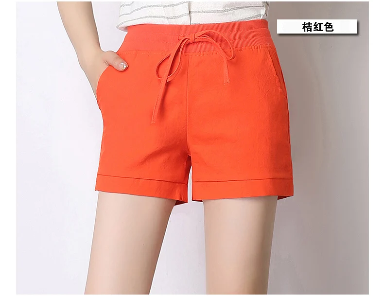 

Shorts 2021 summer new fashion 6-color cotton linen women shorts casual chic high waist shorts summer street shortss women