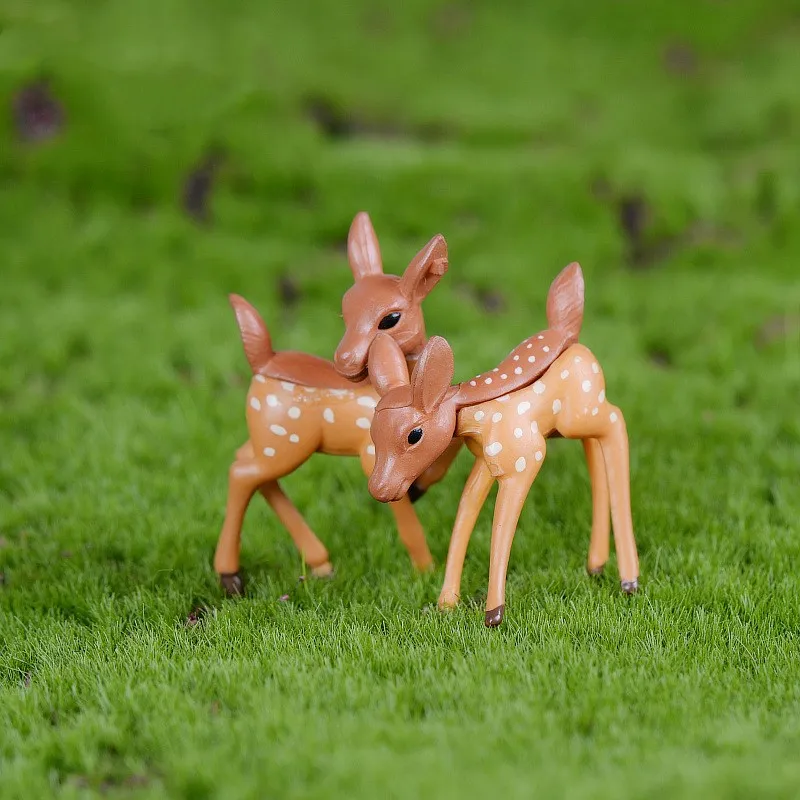 Cartoon Cute Deer Models Figma Dolls Anime Figure Succulents Decoration DIY Creative Crafts Cake Ornaments Gifts Toys for Kids | Игрушки и