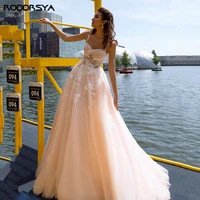 roddrsya 2021 elegant pink boho wedding dresses sweetheart strap sequin lace bridal princess a line wedding party gowns lace up