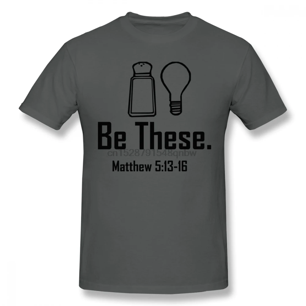 Be These Salt And Light Christian Matthew 513-16 Black Men T Shirt Popular Family O-neck Cotton Short Sleeve Custom Fitness | Мужская