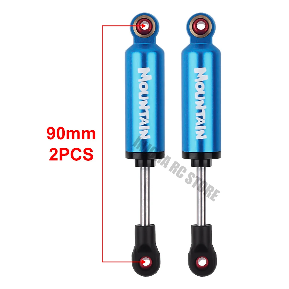 2PCS 90mm Blue 2 шт. металлический амортизатор встроенный Весна 90/100/110/120 мм для 1/10 RC Рок Гусеничный и грузовик осевой SCX10 TRX-4 D90 RC Запчасти - Цвет: 2PCS 90mm Blue